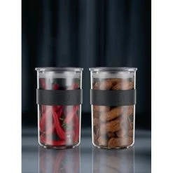 Meilleure affaire ❤️ Bocal Plastique 1 L avec Couvercle (x2) PRESSO Bodum ❤️ -Lock and Lock Shop bocal plastique 1 l avec couvercle x2 presso bodum 3