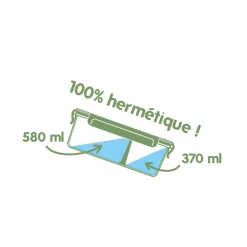 Nouveau ???? Boîte de Conservation en Verre avec Compartiments Rectangle 950 ml Pebbly ???? -Lock and Lock Shop boite de conservation en verre avec compartiments rectangle 950 ml pebbly 2