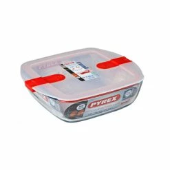 Meilleure vente 🌟 Boîte de Conservation en Verre Carrée 25 x 22 cm 2,2 L Cook & Heat Pyrex 😍