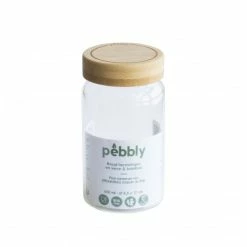 De gros ???? Boîte de Conservation en Verre et Bambou Rond 650 ml Pebbly ✔️