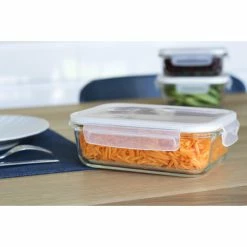 Bon marché ???? Boîte de Conservation en Verre Rectangle 1 L Pebbly ???? 4 Bon marché ???? Boîte de Conservation en Verre Rectangle 1 L Pebbly ???? -Lock and Lock Shop boite de conservation en verre rectangle 1 l pebbly 1