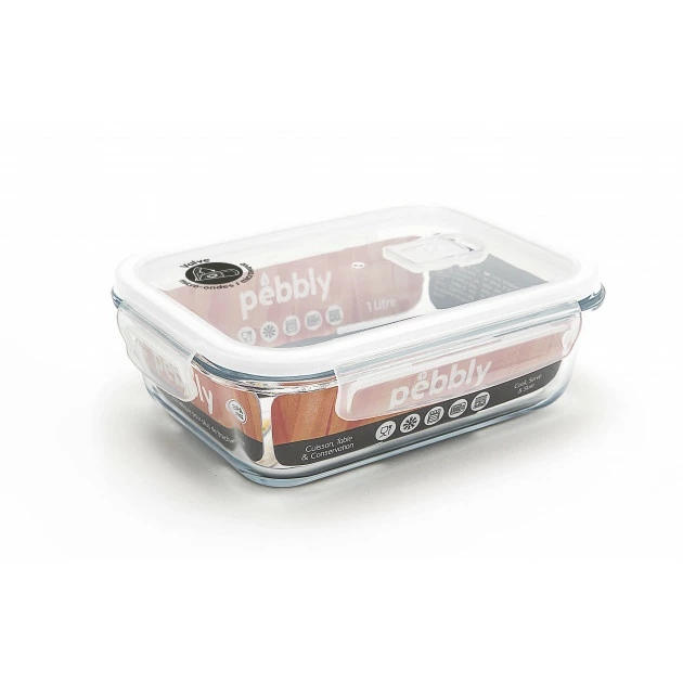 Boîte de Conservation en Verre Rectangle 1 L Pebbly Bon marché ???? Boîte de Conservation en Verre Rectangle 1 L Pebbly ???? -Lock and Lock Shop boite de conservation en verre rectangle 1 l pebbly