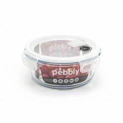 Promo 🎁 Boîte de Conservation en Verre Rond 950 ml Pebbly ❤️