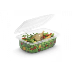 Vente flash ???? Boîte Plastique avec Couvercle 500 ml 14,2 x 12,3 cm x H 8,8 cm (x50) Ondipack ????