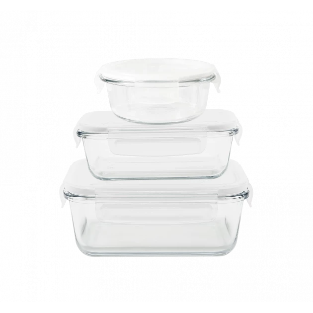 Lot 3 Boîtes de Conservation en Verre Pebbly Meilleur prix ???? Lot 3 Boîtes de Conservation en Verre Pebbly ???? -Lock and Lock Shop lot 3 boites de conservation en verre pebbly