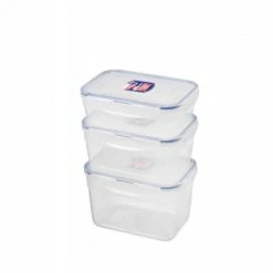 Nouveau ???? Lot 3 Boîtes de Conservation Rectangulaires Lock and Lock ????