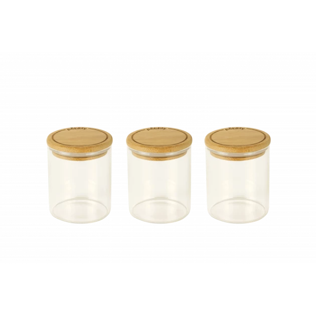 Lot 3 Pots à Épices en Verre et Bambou 190 ml Pebbly De gros ???? Lot 3 Pots à Épices en Verre et Bambou 190 ml Pebbly ???? -Lock and Lock Shop lot 3 pots a epices en verre et bambou 180 ml pebbly