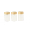 Bon marché ???? Lot 3 Pots en Verre et Bambou 75 ml Pebbly ???? 2 Bon marché ???? Lot 3 Pots en Verre et Bambou 75 ml Pebbly ???? -Lock and Lock Shop lot 3 pots en verre et bambou 75 ml pebbly