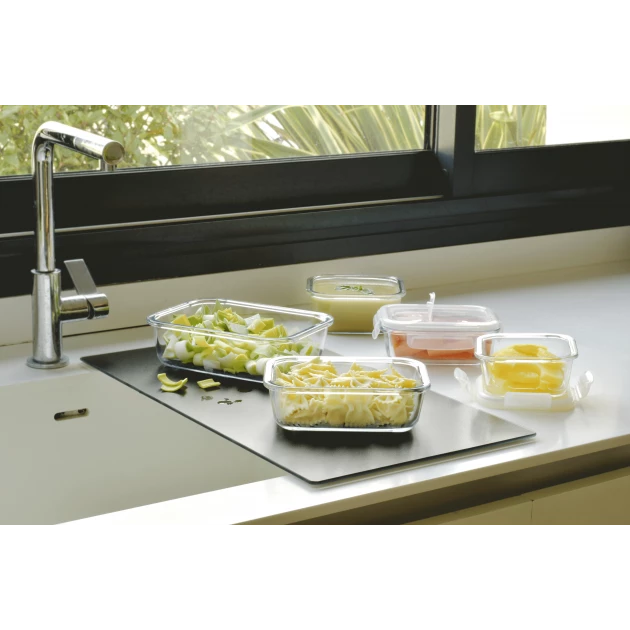 Lot 5 Boîtes de Conservation en Verre Pebbly Nouveau ???? Lot 5 Boîtes de Conservation en Verre Pebbly ???? -Lock and Lock Shop lot 5 boites de conservation en verre pebbly 1