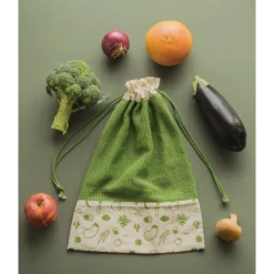 Acheter ???? Sac à Légumes Coton Bio Vert 30 x 40 cm Pebbly ???? -Lock and Lock Shop sac a legumes coton bio vert 30 x 40 cm pebbly 3