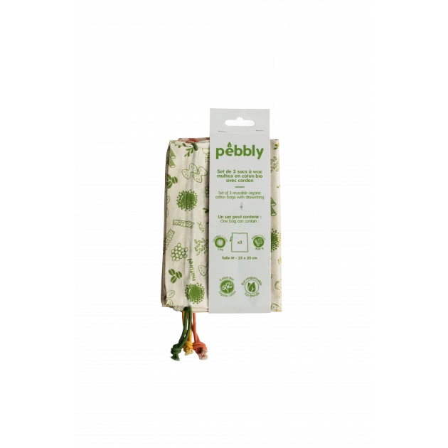 Sac à Vrac Coton Bio (x3) Pebbly Meilleure affaire ???? Sac à Vrac Coton Bio (x3) Pebbly ✔️ -Lock and Lock Shop sac a vrac coton bio x3 pebbly 1